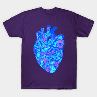 Blue Transparent Heart T-Shirt